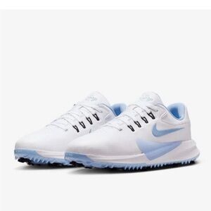 Nike White and Light Blue Athletic Shoes